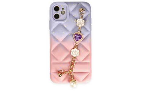Newface iPhone 11 Kılıf Mozart Elcekli Silikon - Pembe