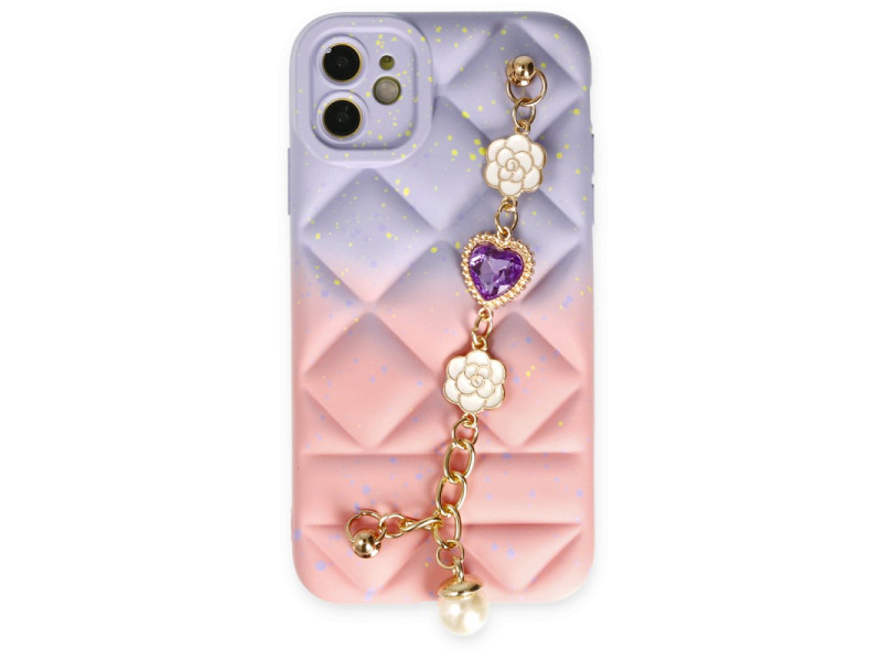 Newface iPhone 11 Kılıf Mozart Elcekli Silikon - Pembe