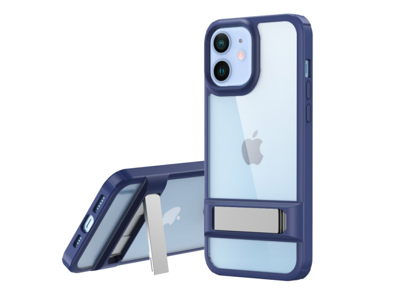 Newface iPhone 11 Kılıf Rolet Stand Kapak - Lacivert