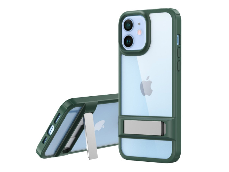 Newface iPhone 11 Kılıf Rolet Stand Kapak - Yeşil