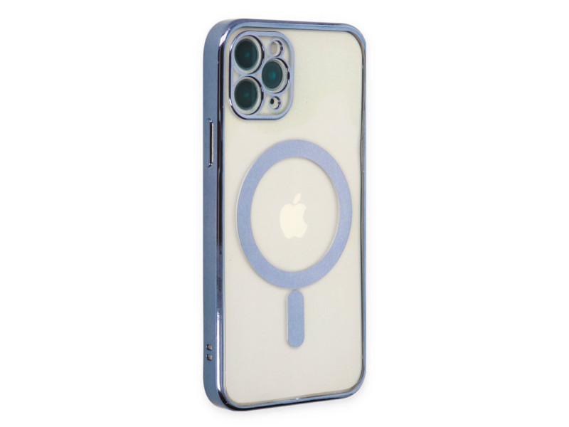 Newface iPhone 11 Pro Kılıf Magneticsafe Lazer Silikon - Sierra Blue