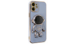 Newface iPhone 12 Kılıf Aston Stand Silikon - Mavi