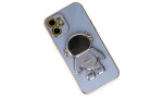 Newface iPhone 12 Kılıf Aston Stand Silikon - Mavi