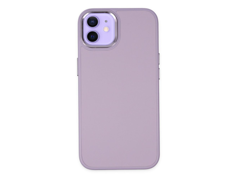 Newface iPhone 12 Kılıf Asya Deri Silikon - Lila
