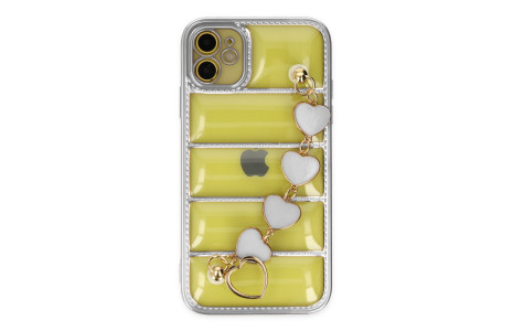 Newface iPhone 12 Kılıf Berlin Elcekli Silikon - Gümüş