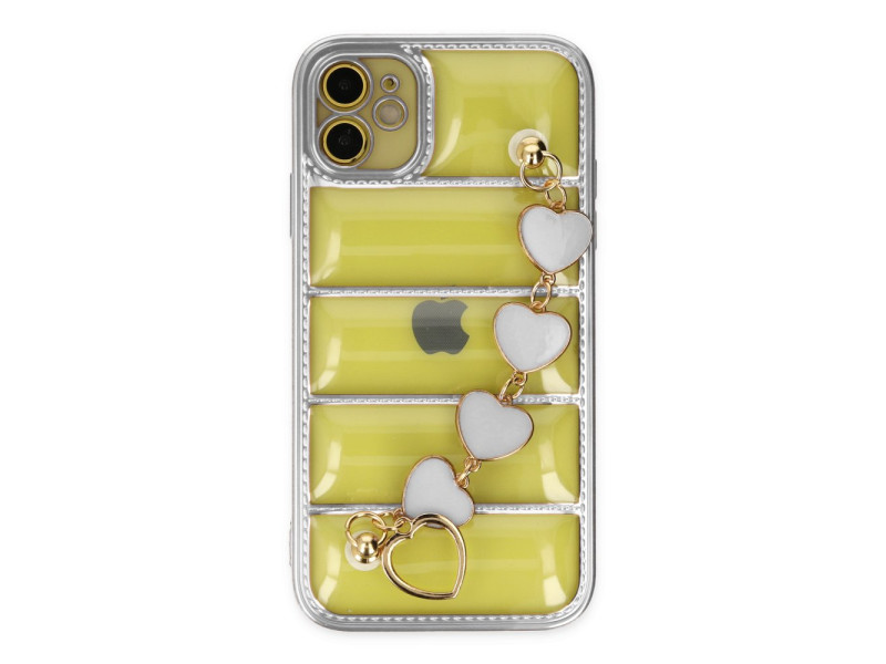 Newface iPhone 12 Kılıf Berlin Elcekli Silikon - Gümüş