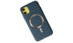 Newface iPhone 12 Kılıf Coco Deri Magneticsafe Silikon - Lacivert