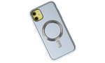 Newface iPhone 12 Kılıf Coco Deri Magneticsafe Silikon - Sierra Blue