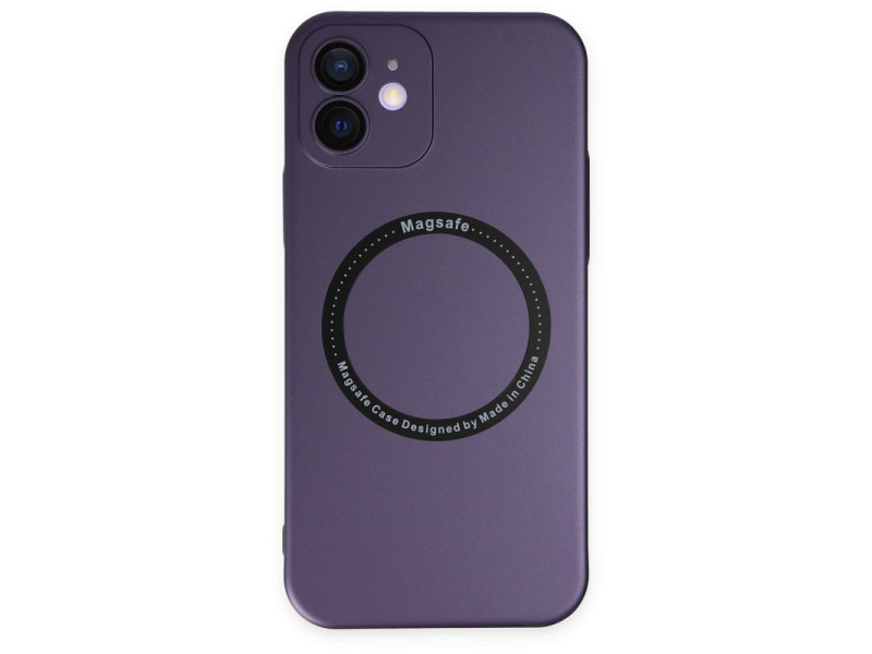 Newface iPhone 12 Kılıf Jack Magneticsafe Lens Silikon - Mor
