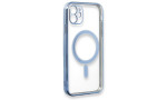 Newface iPhone 12 Kılıf Magneticsafe Lazer Silikon - Sierra Blue