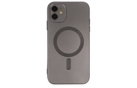 Newface iPhone 12 Kılıf Moshi Lens Magneticsafe Silikon - Füme