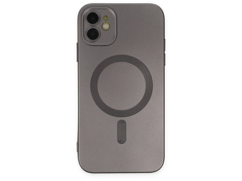 Newface iPhone 12 Kılıf Moshi Lens Magneticsafe Silikon - Füme
