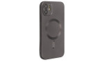 Newface iPhone 12 Kılıf Moshi Lens Magneticsafe Silikon - Füme