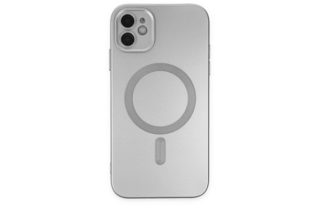 Newface iPhone 12 Kılıf Moshi Lens Magneticsafe Silikon - Gümüş