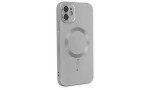 Newface iPhone 12 Kılıf Moshi Lens Magneticsafe Silikon - Gümüş