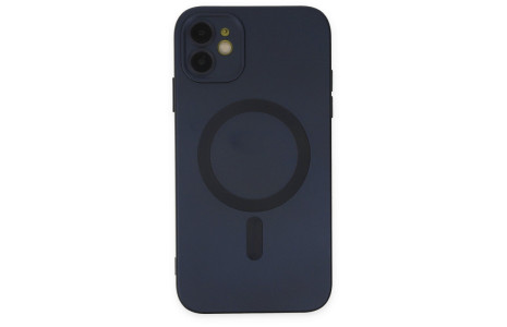 Newface iPhone 12 Kılıf Moshi Lens Magneticsafe Silikon - Lacivert