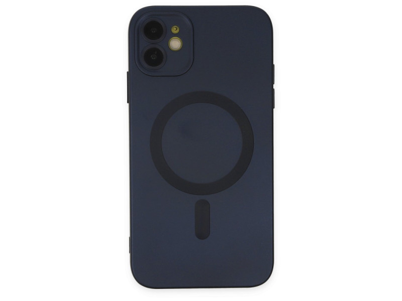 Newface iPhone 12 Kılıf Moshi Lens Magneticsafe Silikon - Lacivert
