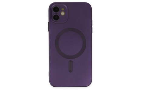Newface iPhone 12 Kılıf Moshi Lens Magneticsafe Silikon - Mor