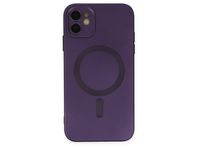 Newface iPhone 12 Kılıf Moshi Lens Magneticsafe Silikon - Mor