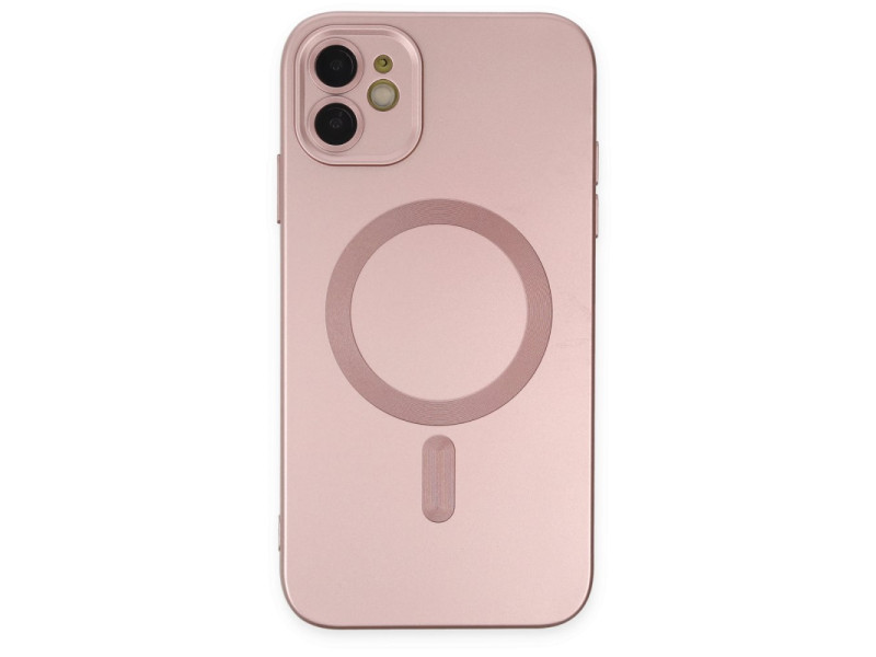 Newface iPhone 12 Kılıf Moshi Lens Magneticsafe Silikon - Rose Gold