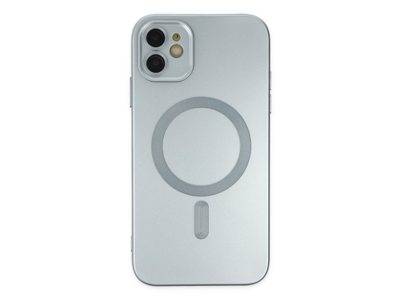 Newface iPhone 12 Kılıf Moshi Lens Magneticsafe Silikon - Sierra Blue