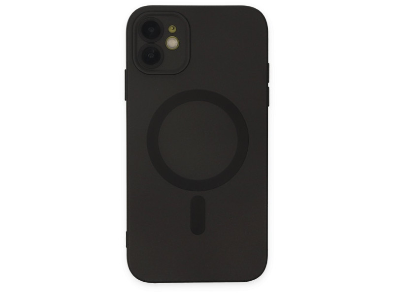 Newface iPhone 12 Kılıf Moshi Lens Magneticsafe Silikon - Siyah