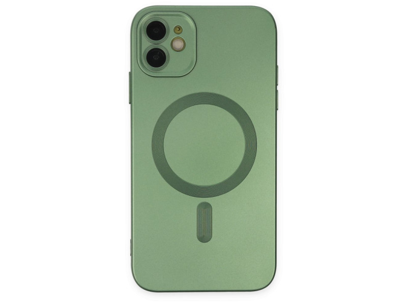 Newface iPhone 12 Kılıf Moshi Lens Magneticsafe Silikon - Yeşil