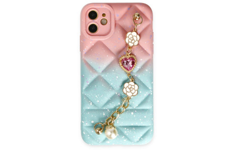 Newface iPhone 12 Kılıf Mozart Elcekli Silikon - Turkuaz