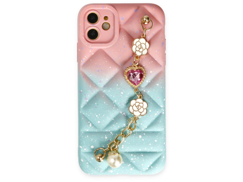 Newface iPhone 12 Kılıf Mozart Elcekli Silikon - Turkuaz