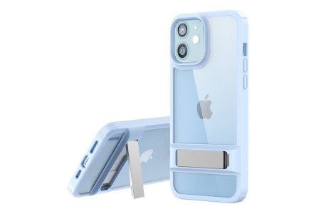 Newface iPhone 12 Kılıf Rolet Stand Kapak - Sierra Blue