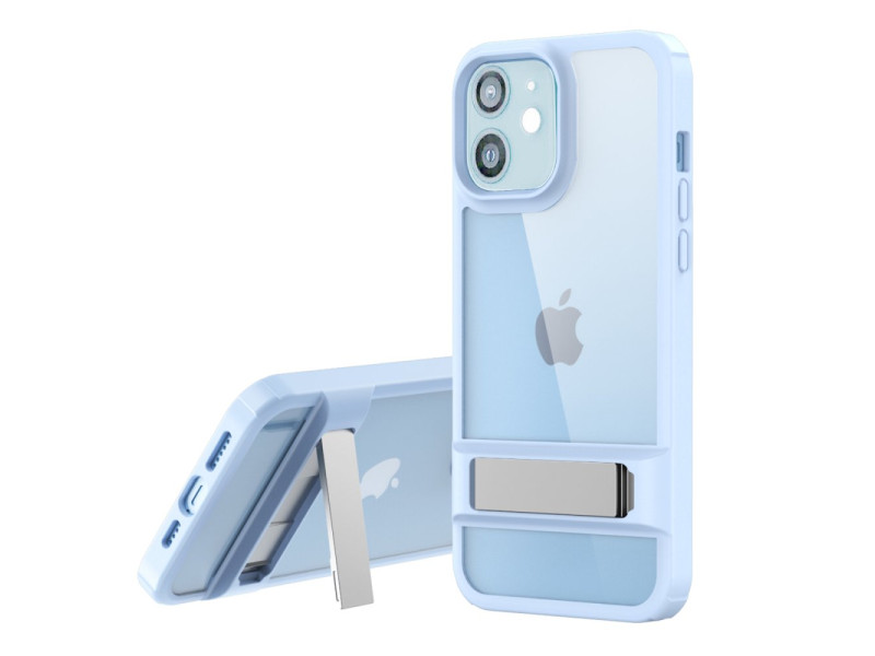 Newface iPhone 12 Kılıf Rolet Stand Kapak - Sierra Blue