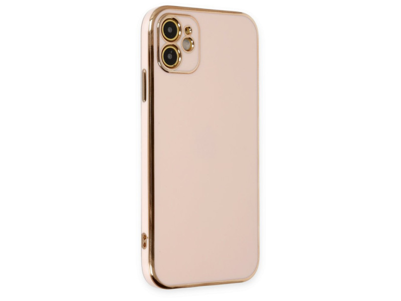 Newface iPhone 12 Kılıf Volet Silikon - Pembe
