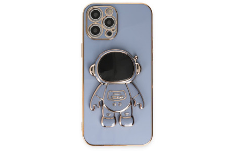 Newface iPhone 12 Pro Kılıf Aston Stand Silikon - Mavi