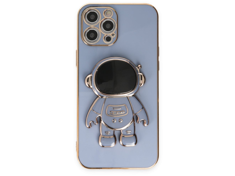 Newface iPhone 12 Pro Kılıf Aston Stand Silikon - Mavi