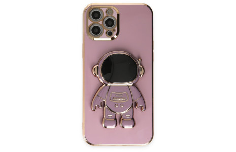 Newface iPhone 12 Pro Kılıf Aston Stand Silikon - Mor