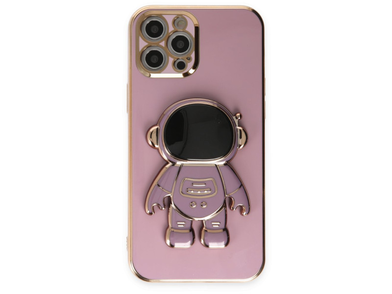 Newface iPhone 12 Pro Kılıf Aston Stand Silikon - Mor