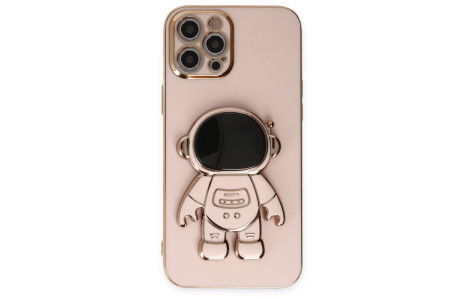 Newface iPhone 12 Pro Kılıf Aston Stand Silikon - Pembe