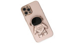 Newface iPhone 12 Pro Kılıf Aston Stand Silikon - Pembe