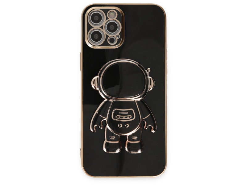 Newface iPhone 12 Pro Kılıf Aston Stand Silikon - Siyah