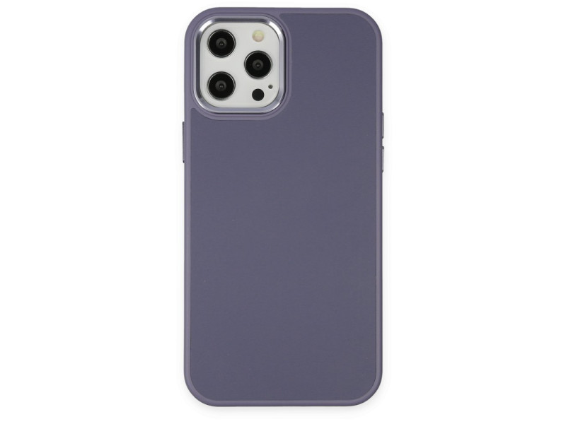 Newface iPhone 12 Pro Kılıf Asya Deri Silikon - Mor