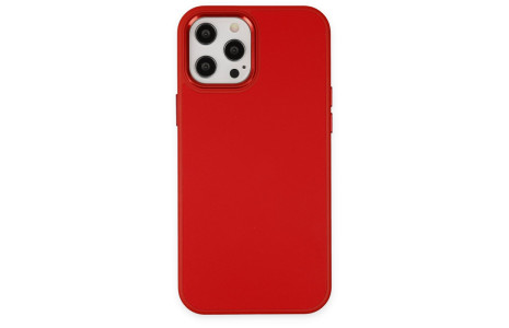 Newface iPhone 12 Pro Kılıf Asya Deri Silikon - Kırmızı