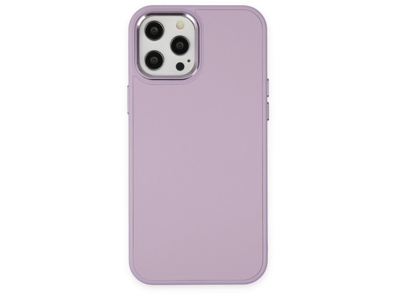 Newface iPhone 12 Pro Kılıf Asya Deri Silikon - Lila