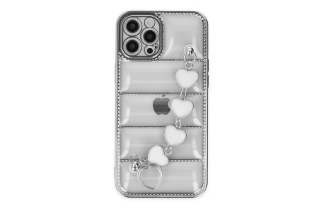 Newface iPhone 12 Pro Kılıf Berlin Elcekli Silikon - Gümüş