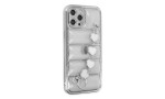 Newface iPhone 12 Pro Kılıf Berlin Elcekli Silikon - Gümüş