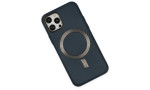 Newface iPhone 12 Pro Kılıf Coco Deri Magneticsafe Silikon - Lacivert