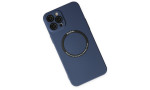 Newface iPhone 12 Pro Kılıf Jack Magneticsafe Lens Silikon - Lacivert