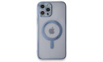 Newface iPhone 12 Pro Kılıf Magneticsafe Lazer Silikon - Sierra Blue