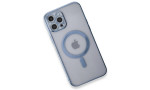 Newface iPhone 12 Pro Kılıf Magneticsafe Lazer Silikon - Sierra Blue