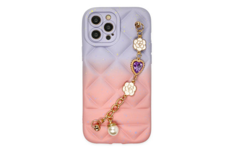 Newface iPhone 12 Pro Kılıf Mozart Elcekli Silikon - Pembe