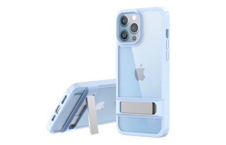 Newface iPhone 12 Pro Kılıf Rolet Stand Kapak - Sierra Blue